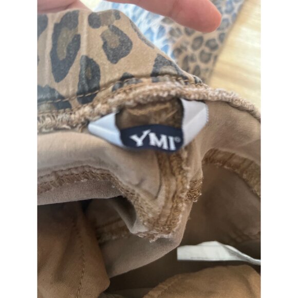Leopard Print Distressed Jogger Jeans With Drawstring Waist & Raw Hem By YMI - Picture 6 of 7